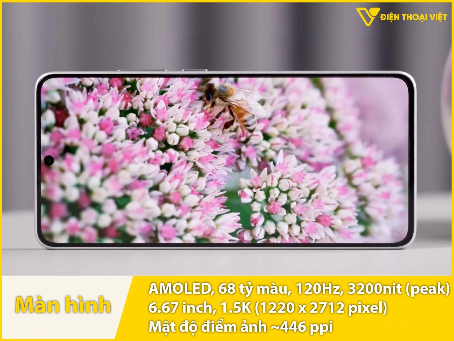 AMOLED 6,67 inch - 120Hz - 3200 nit