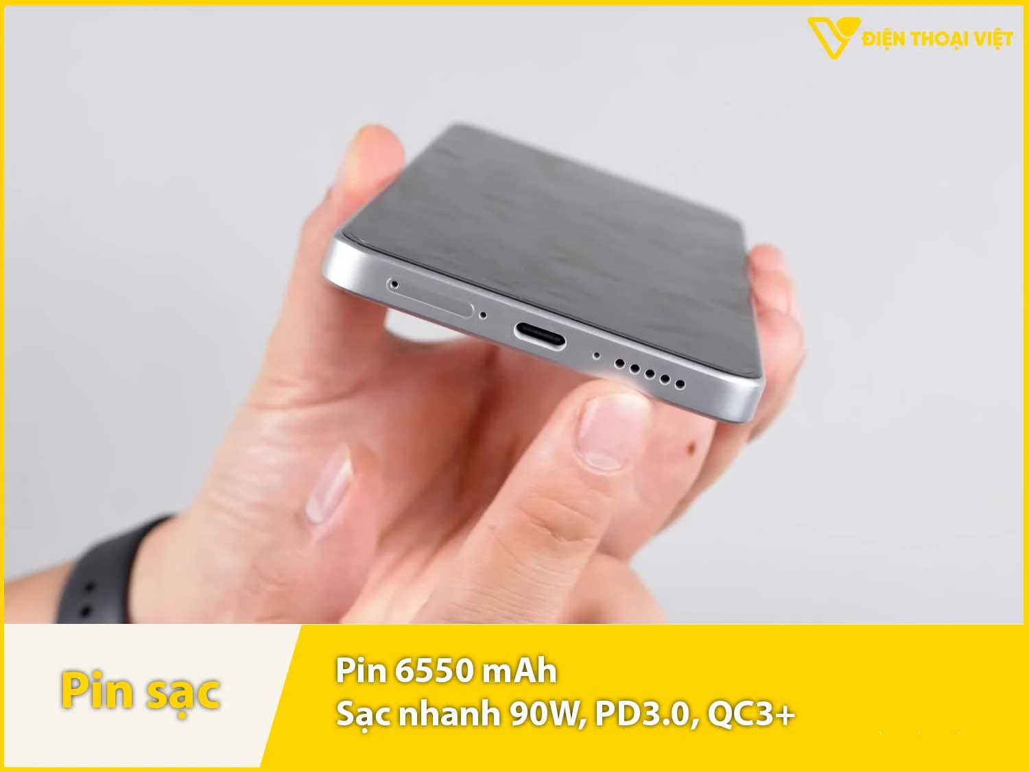 Pin 6550mAh - Dùng thoải mái 1 ngày