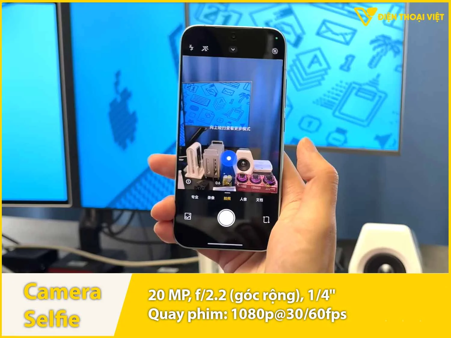 Camera selfie 20MP & Quay video 1080p