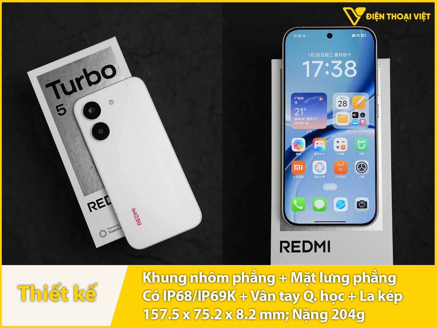 Khung kim loại, 2 mặt kính & IP68/IP69K