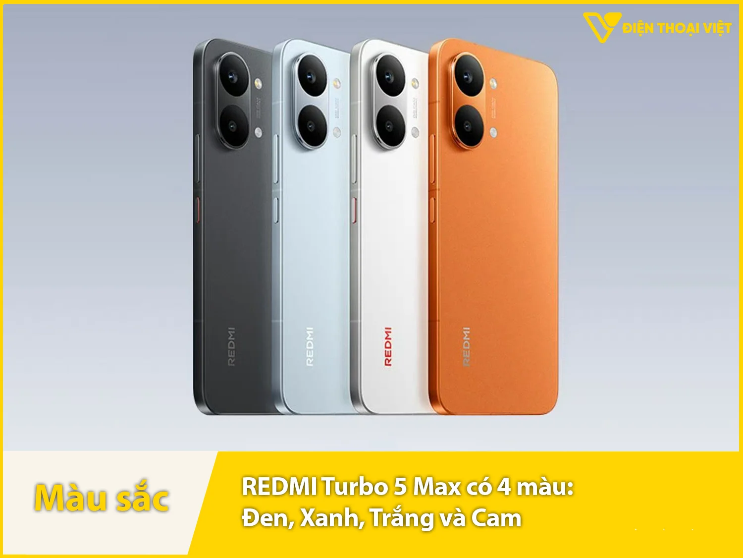 REDMI Turbo 5 Max có 4 màu sắc