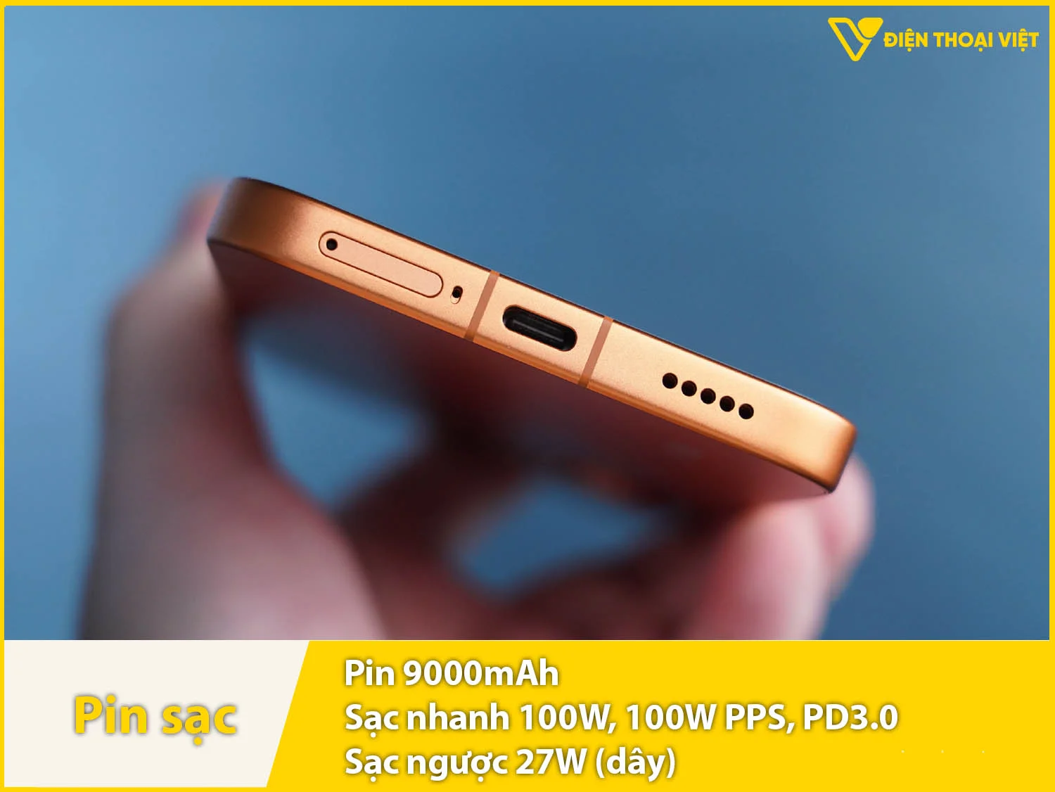 Pin 9000mAh & Sạc 100W