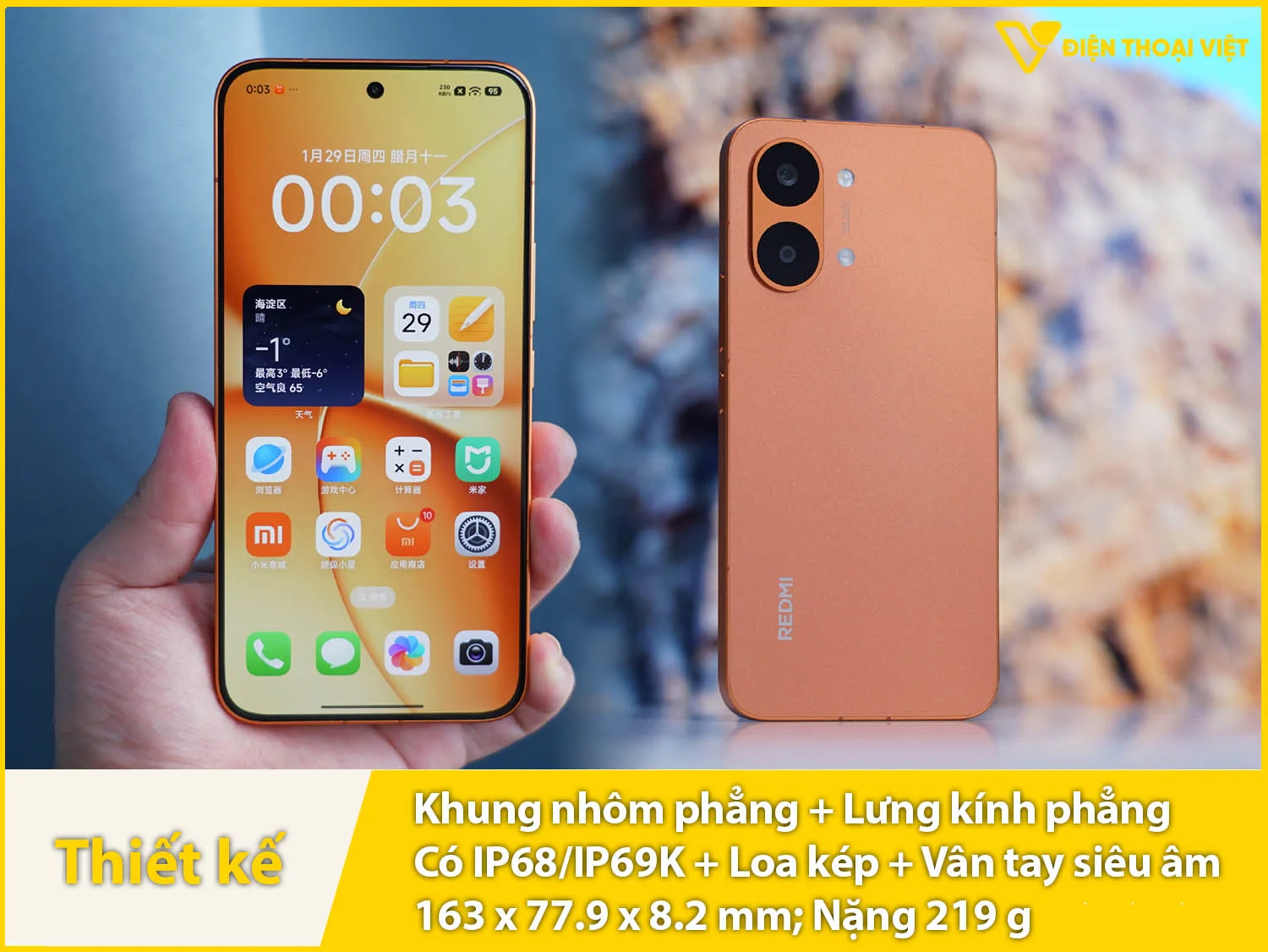 Khung kim loại & 2 mặt kính cao cấp sang trọng