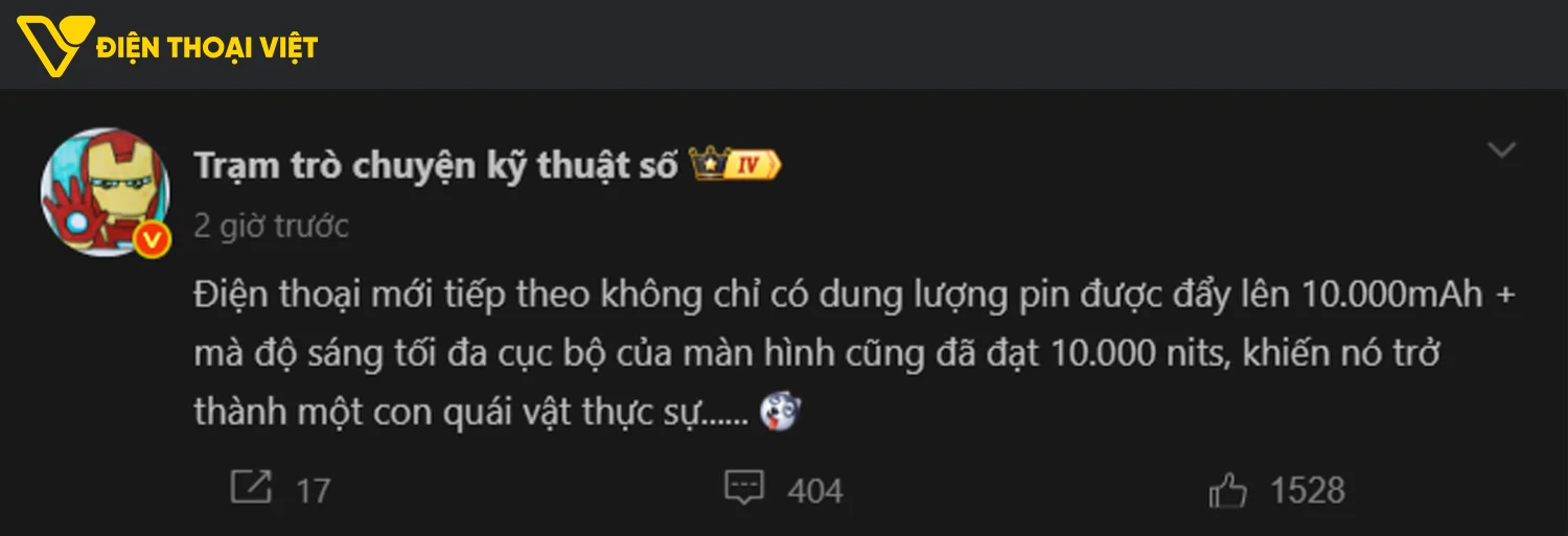 Điện thoại Honor có màn hình đạt tới độ sáng cục bộ tối đa 10.000 nits