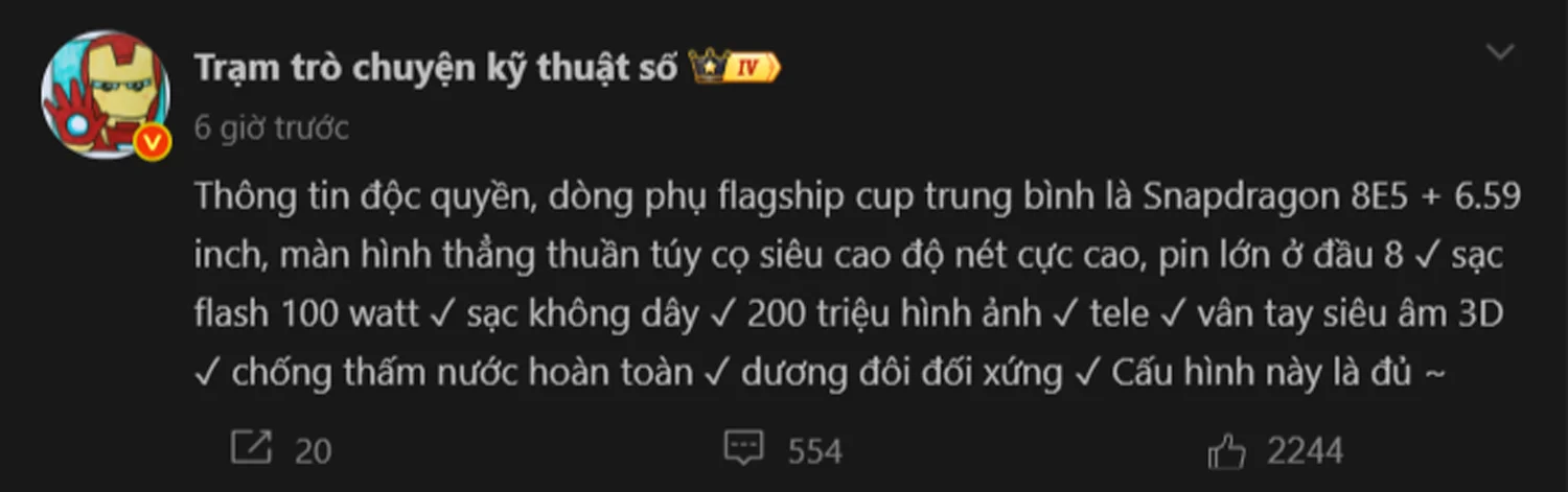 Digital Chat Station đưa tin về REDMI K100