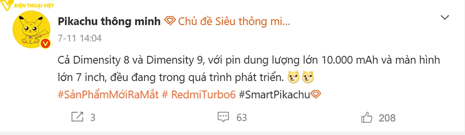 Thông tin rò rỉ từ chuyên gia Smart Pikachu