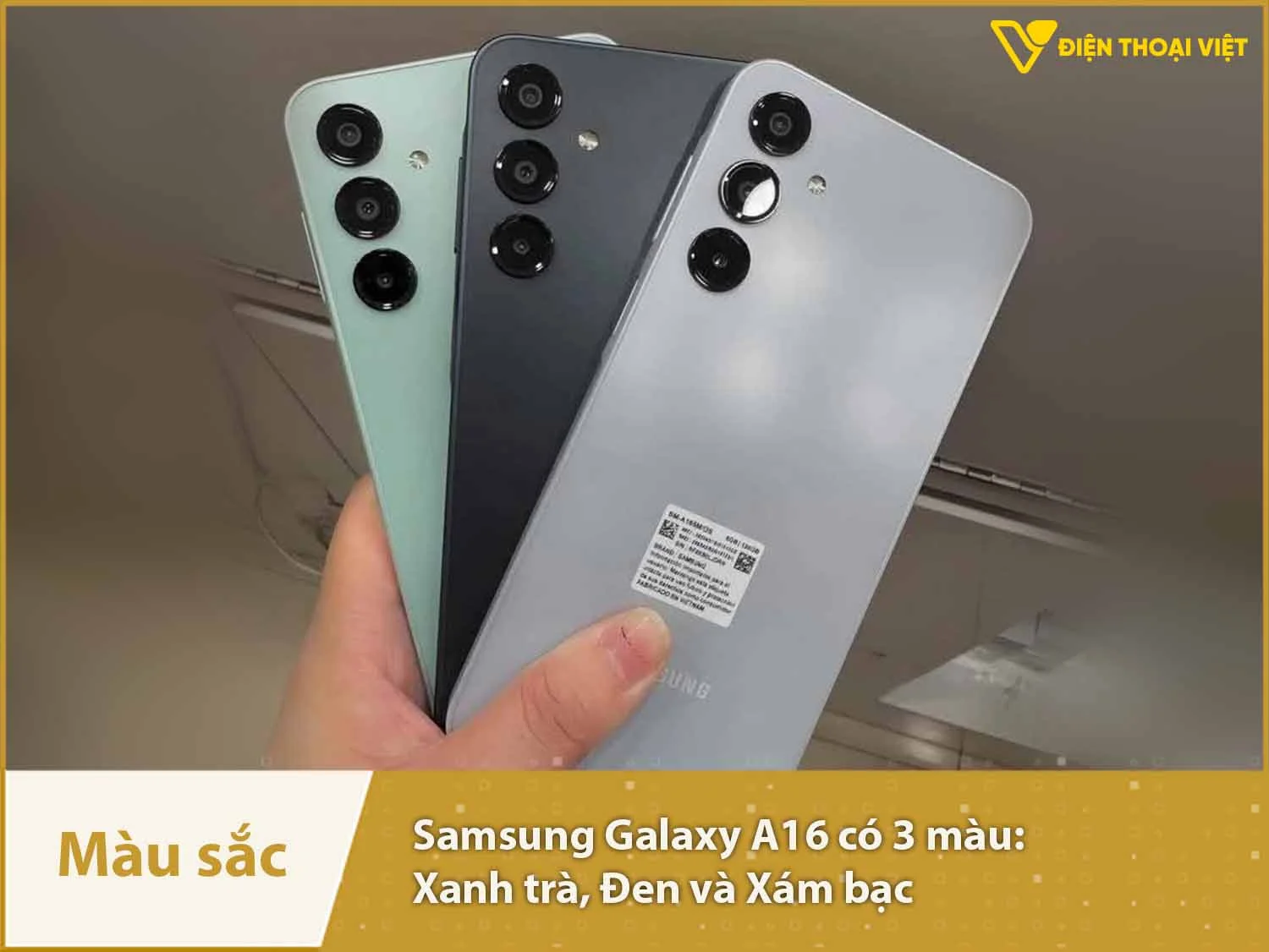 Samsung A16 cung cấp 3 màu sắc