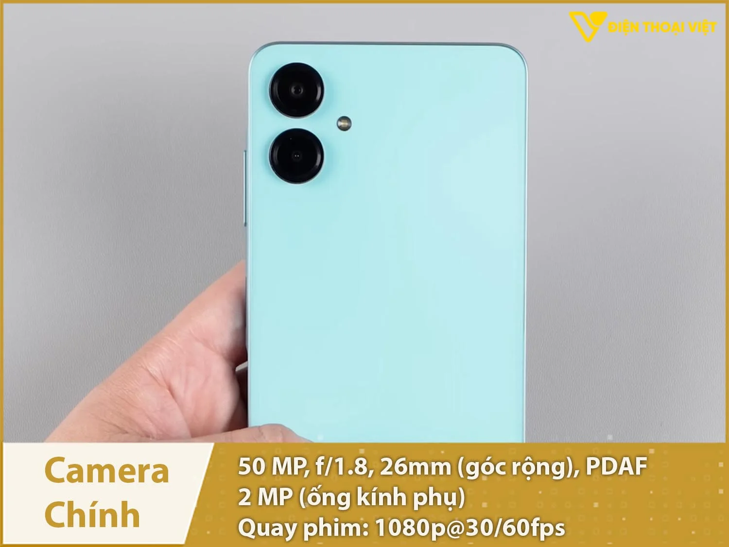 Camera 50MP sắc nét & Quay phim 1080p