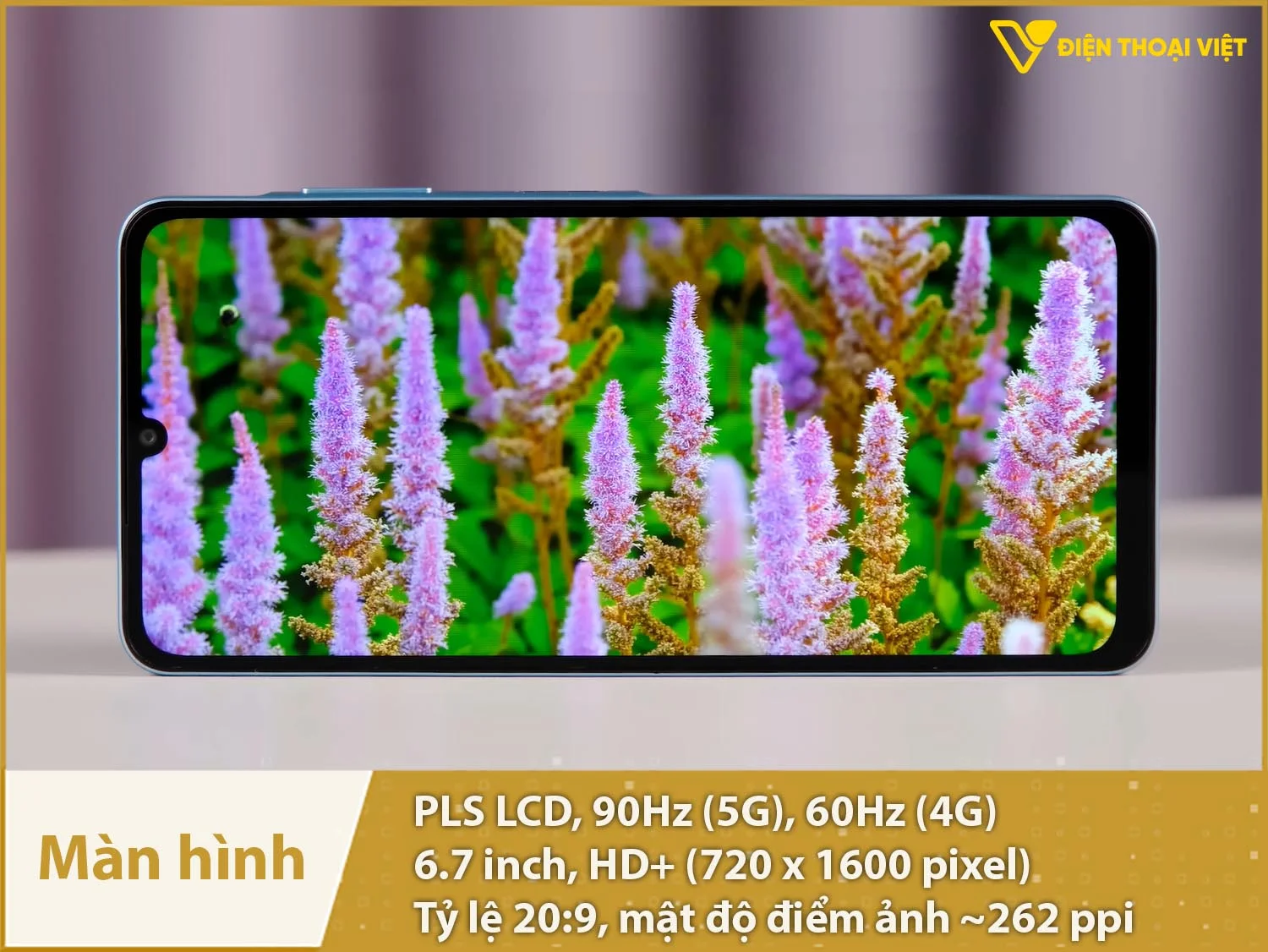 Màn hình PLS LCD 90Hz mượt mà