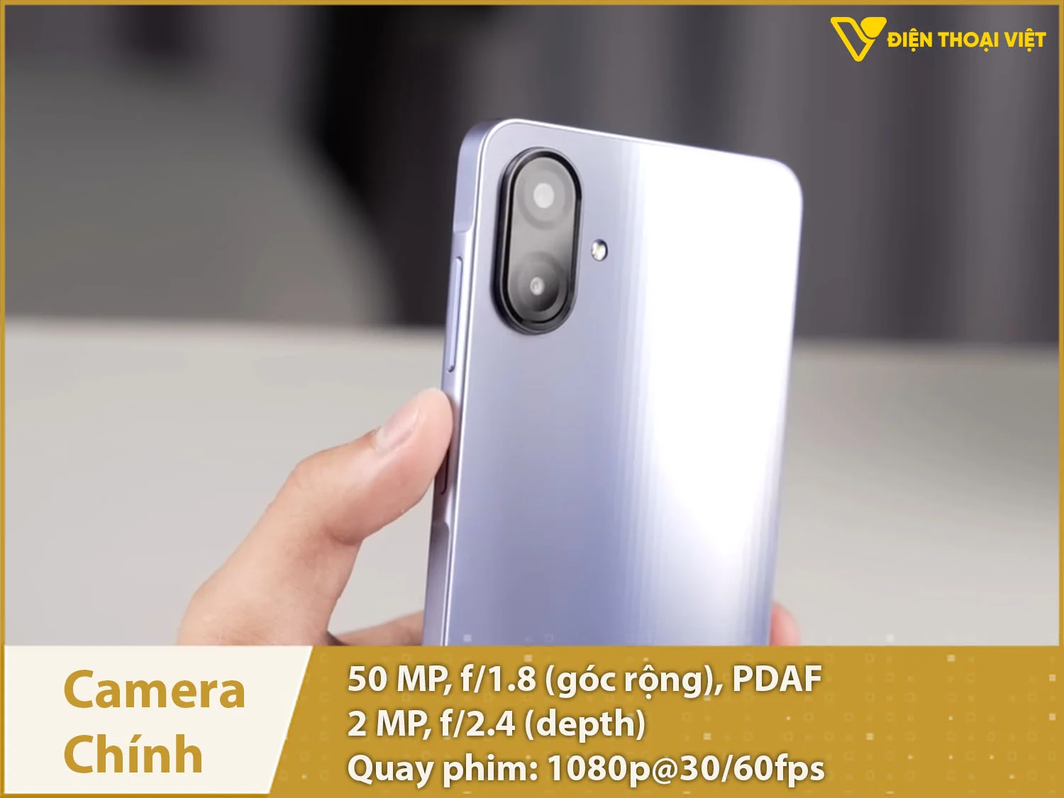 Camera 50MP & Quay phim 1080p sắc nét