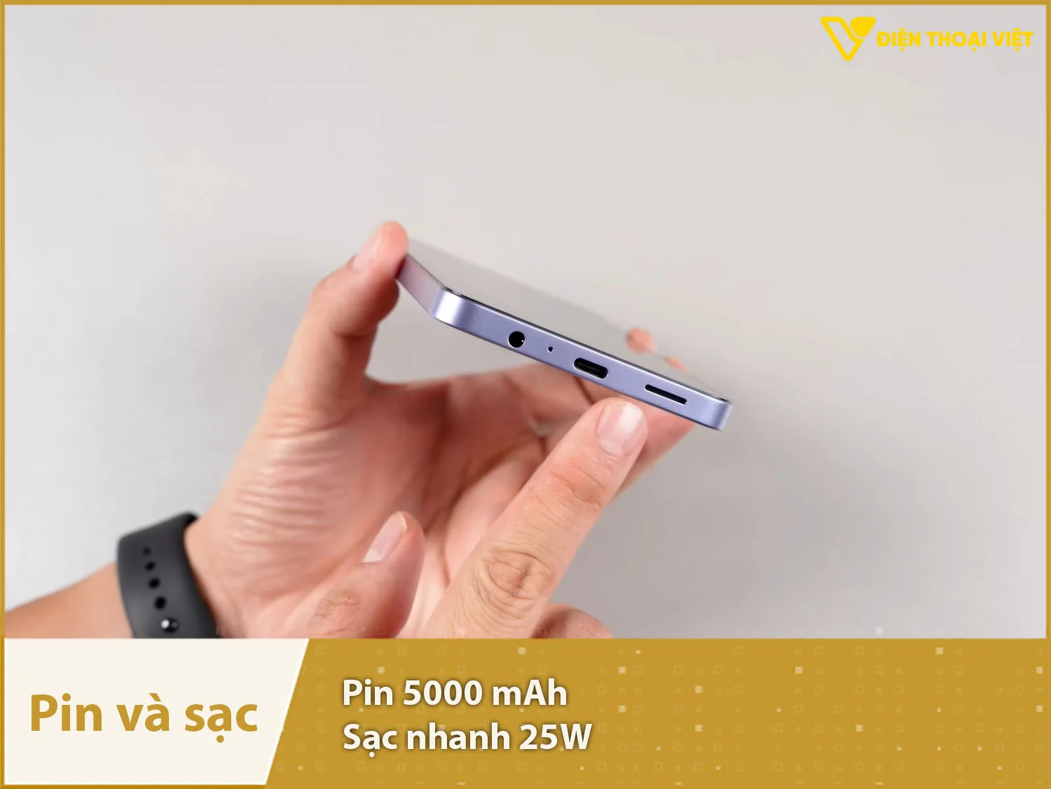 Pin 5000mAh & Sạc nhanh 25W