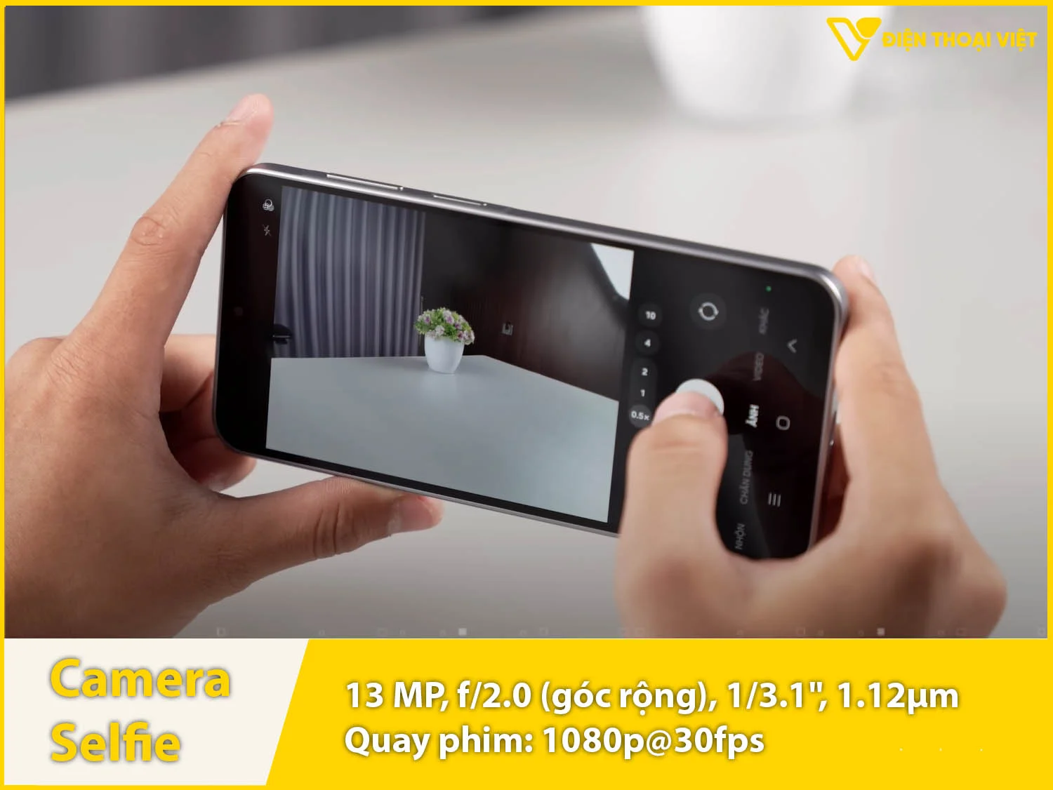 Camera Selfie 13MP & Quay phim 1080p