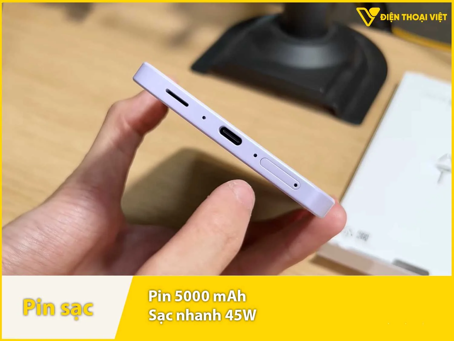 Pin 5000mAh - Dùng thoải mái 1 ngày