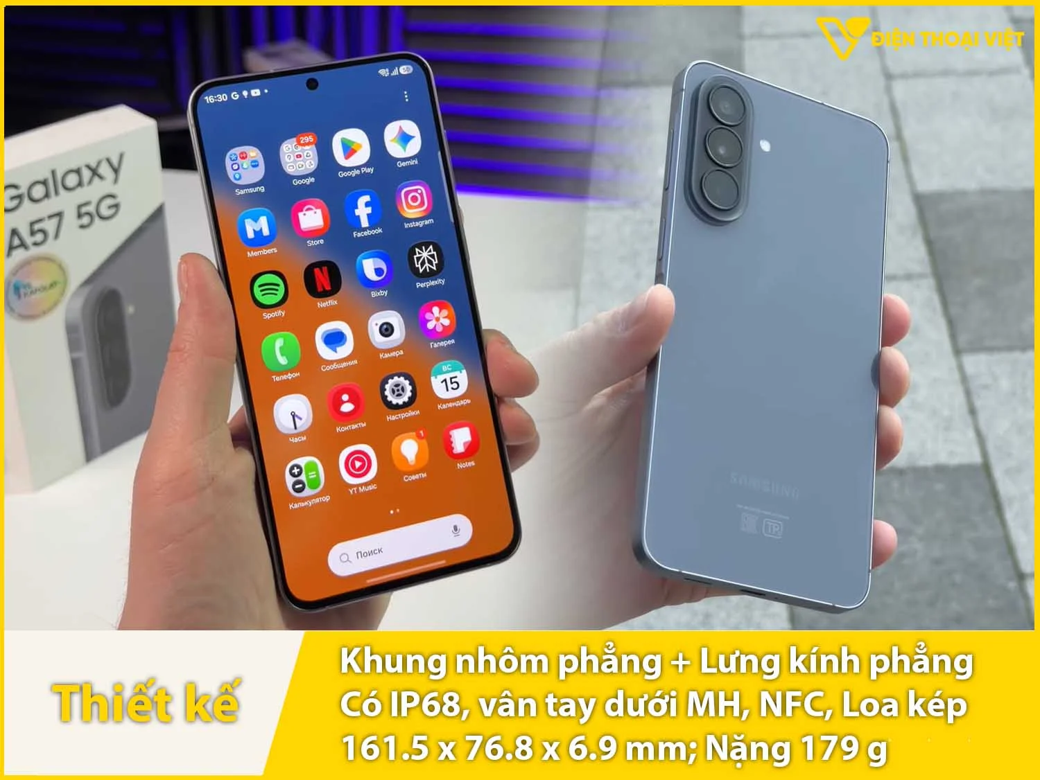 Khung nhôm phẳng & 2 mặt kính phẳng