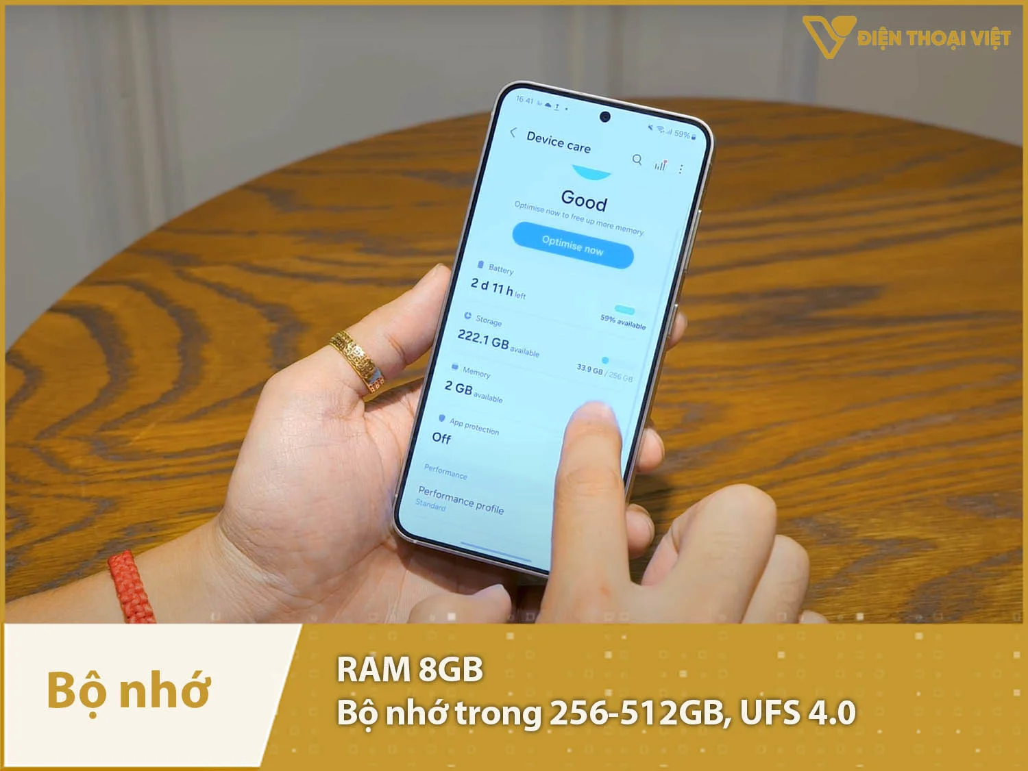 Samsung S24 có RAM 8GB & Bộ nhớ trong 128-512GB