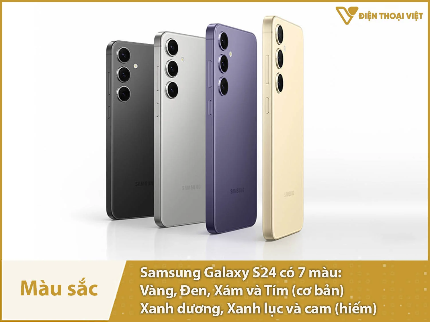 Các màu sắc của Samsung Galaxy S24