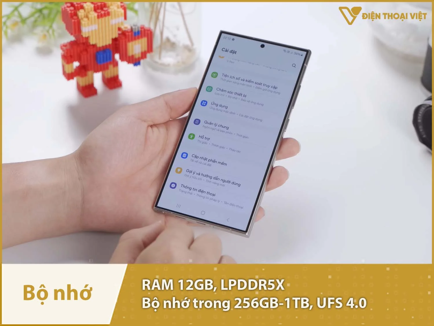 Samsung S24 Ultra có RAM 12GB & Bộ nhớ trong 256-1TB