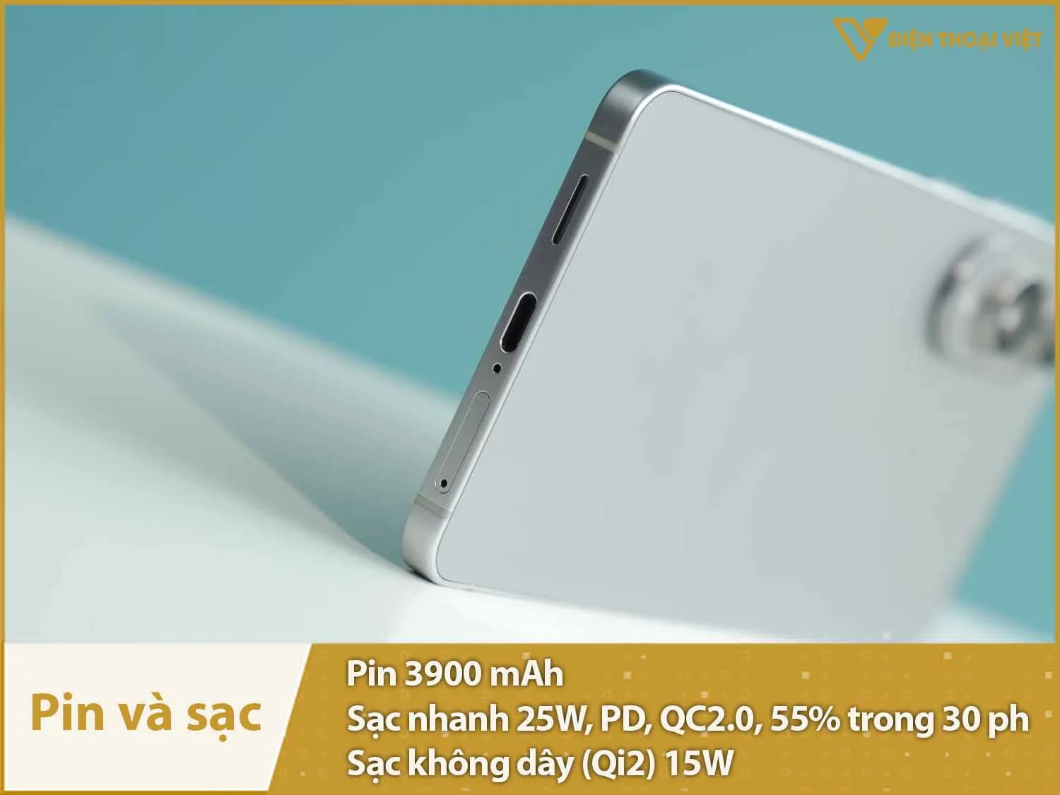 Pin 3900mAh & Sạc nhanh 25W đủ dùng