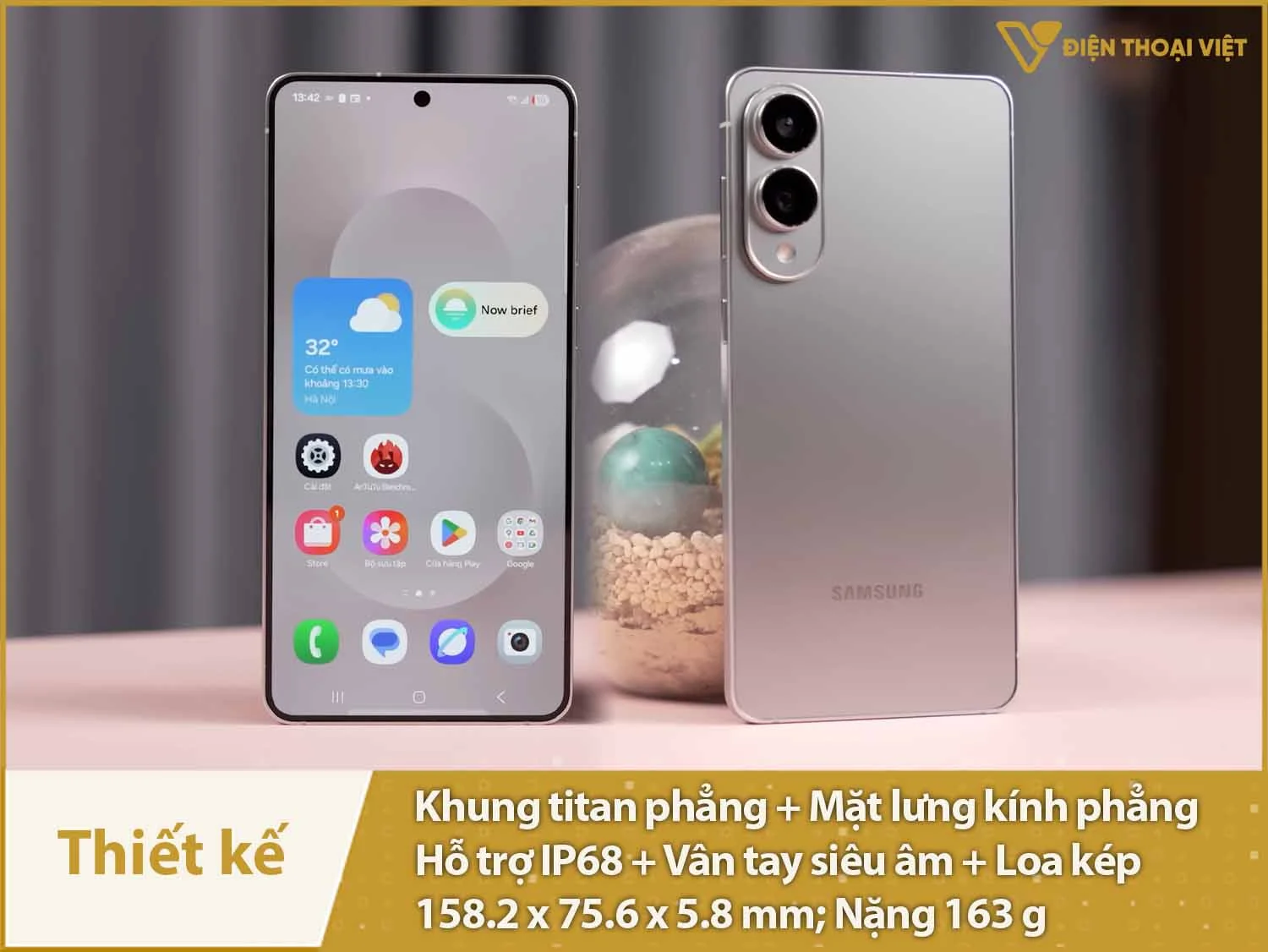 Thiết kế siêu mỏng, khung titan chắc chắn