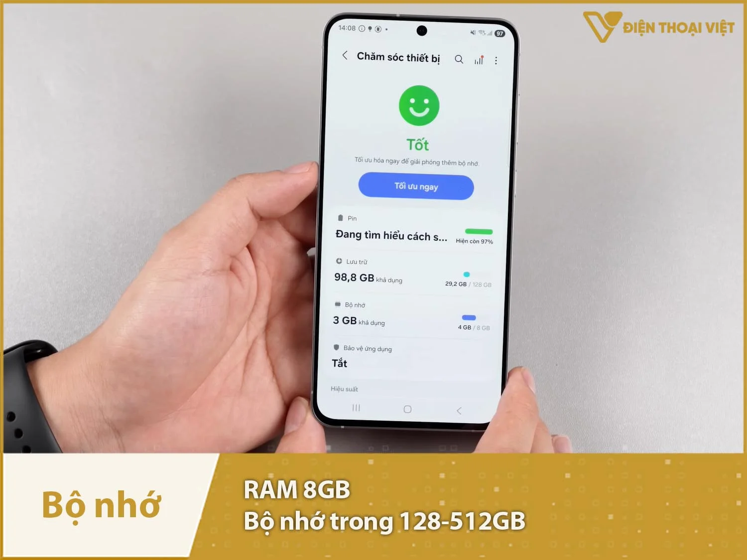 Samsung Galaxy S25 FE có RAM 8GB & Bộ nhớ trong 128-512GB