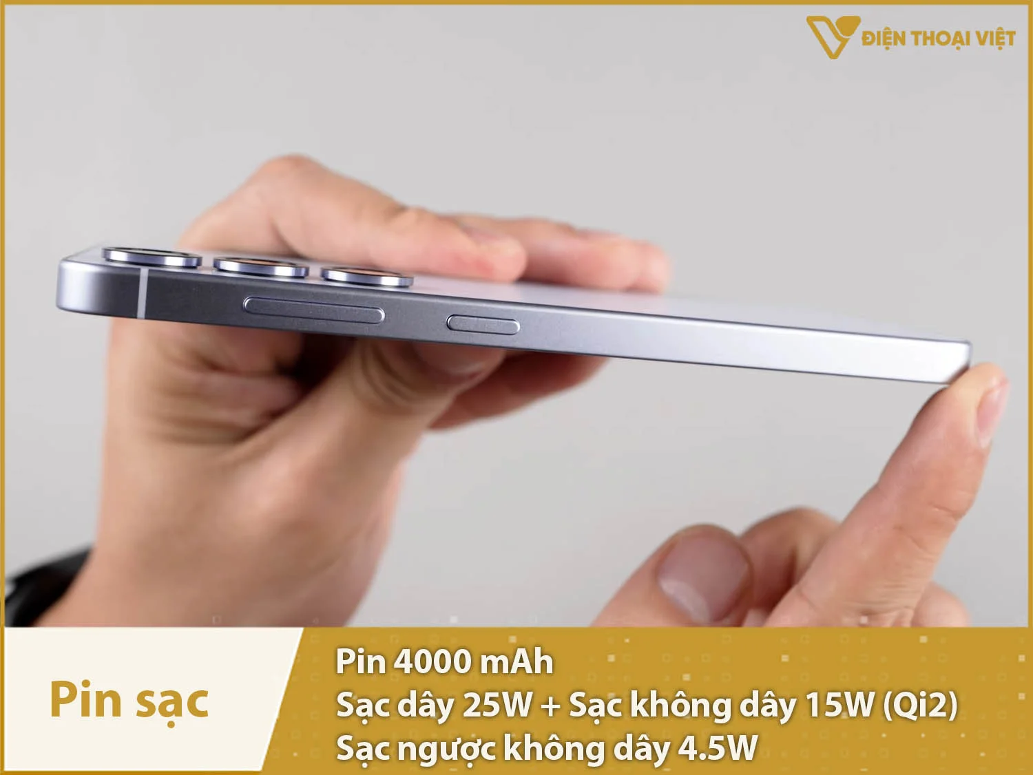 Pin 4000mAh đủ dùng & Sạc nhanh 25W