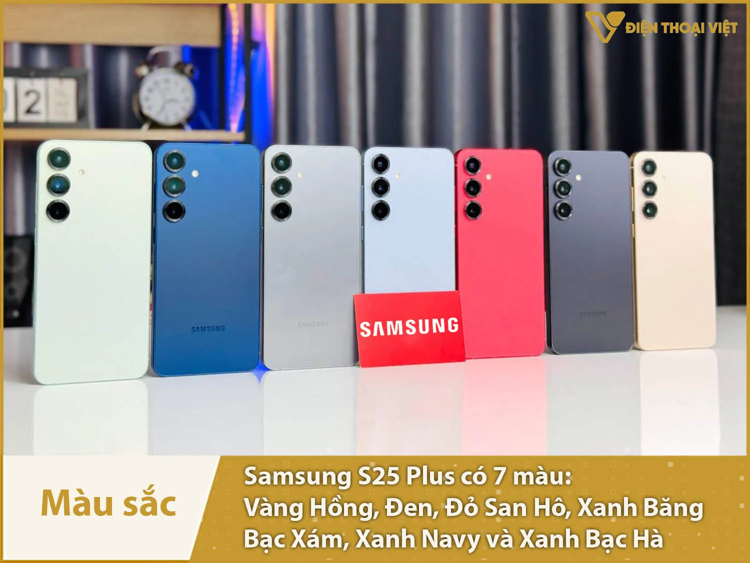 Samsung S25 Plus cung cấp 7 màu sắc