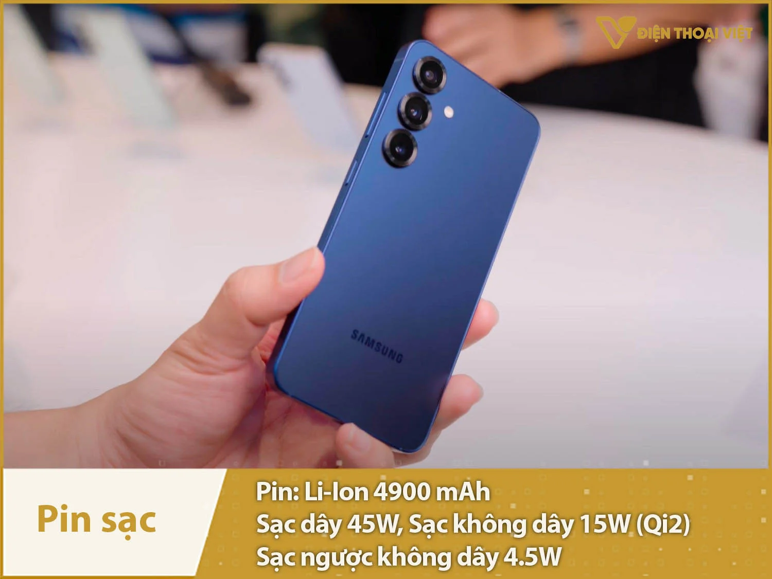 Pin 4900mAh sử dụng cả ngày làm việc