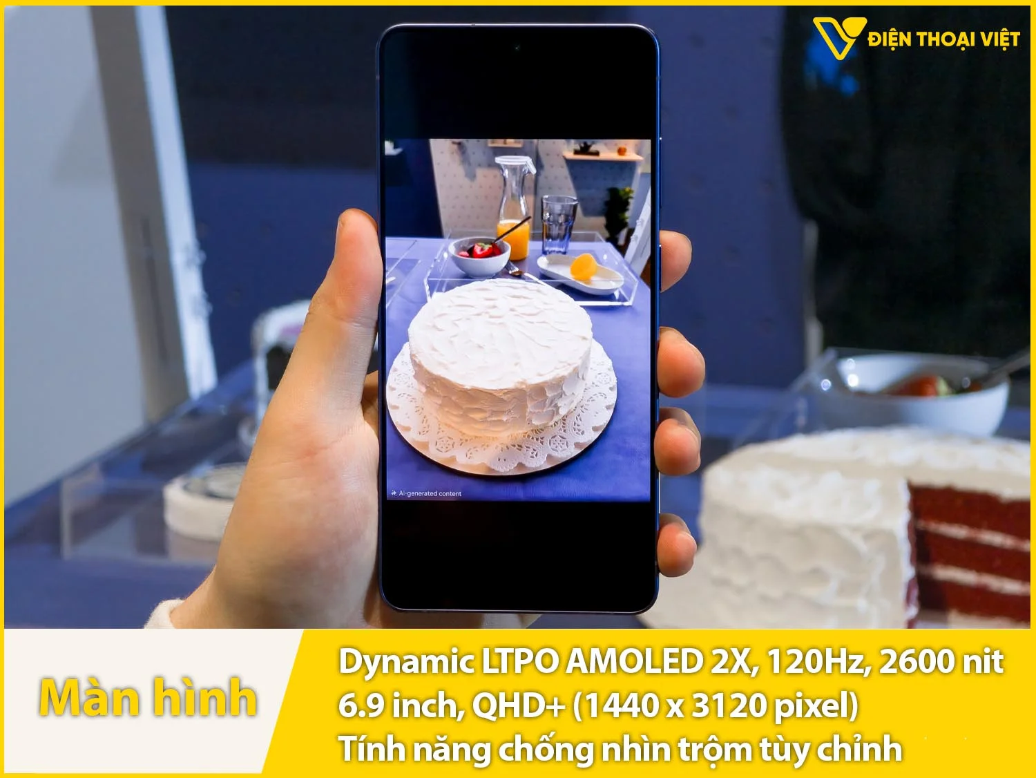 Dynamic LTPO AMOLED 2X 6,9 inch - 120Hz - 2600 nit