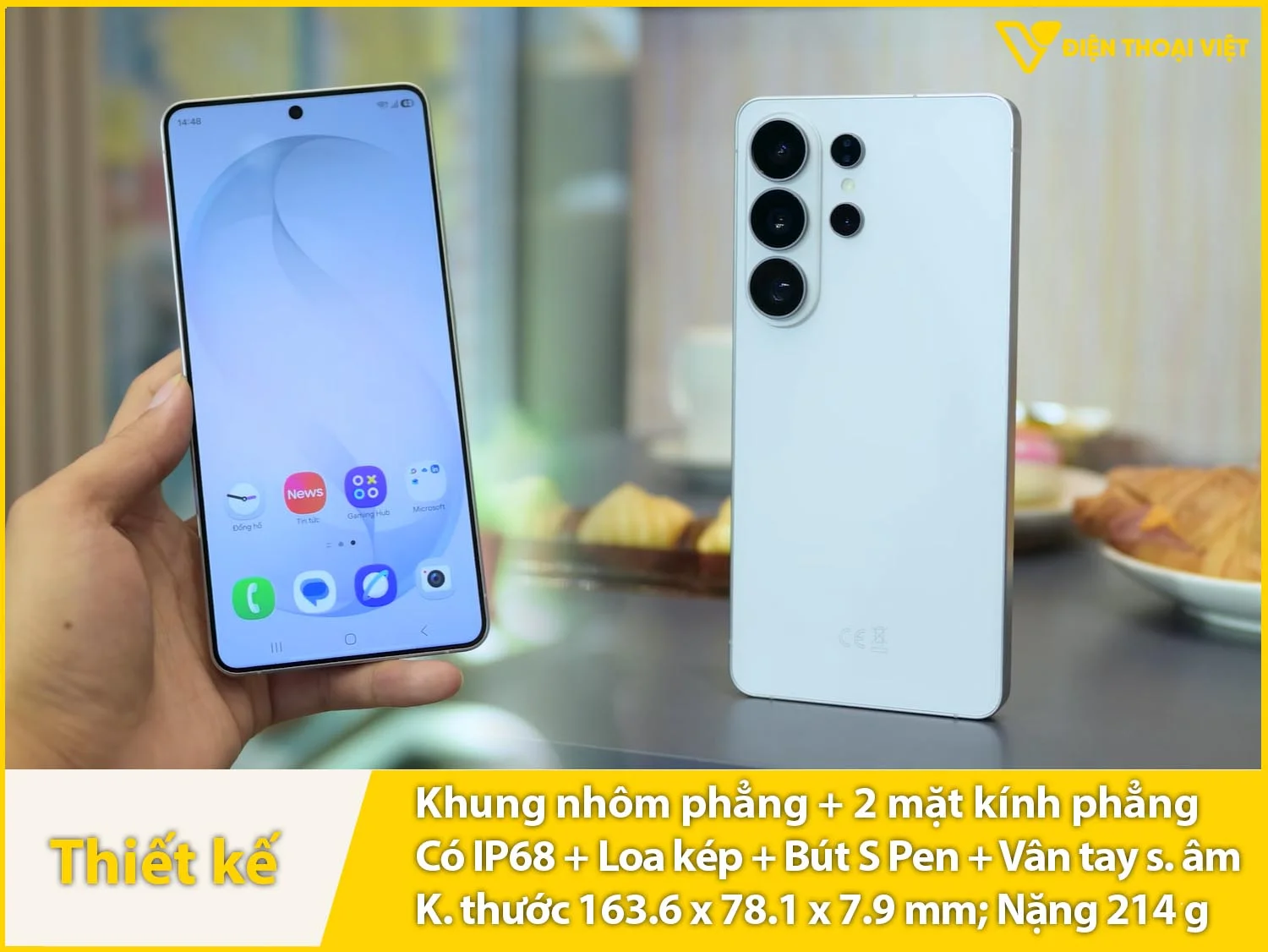 Khung nhôm phẳng & 2 mặt kính phẳng