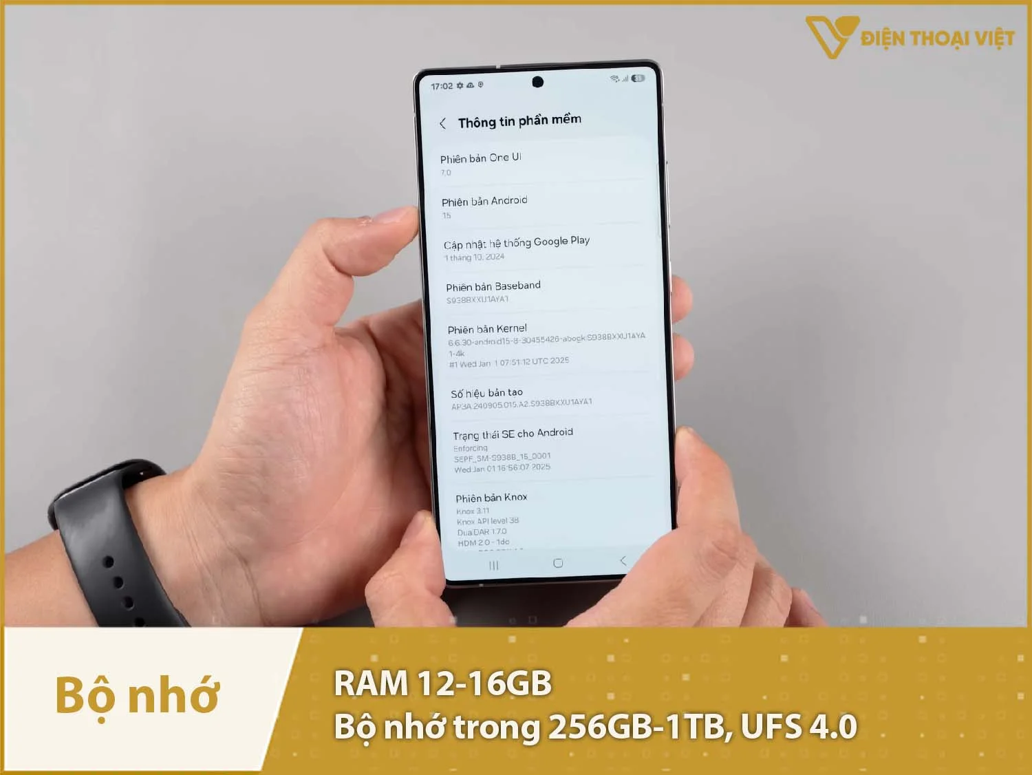 Samsung Galaxy S25 Ultra RAM 12GB & Bộ nhớ trong 256GB-1GB