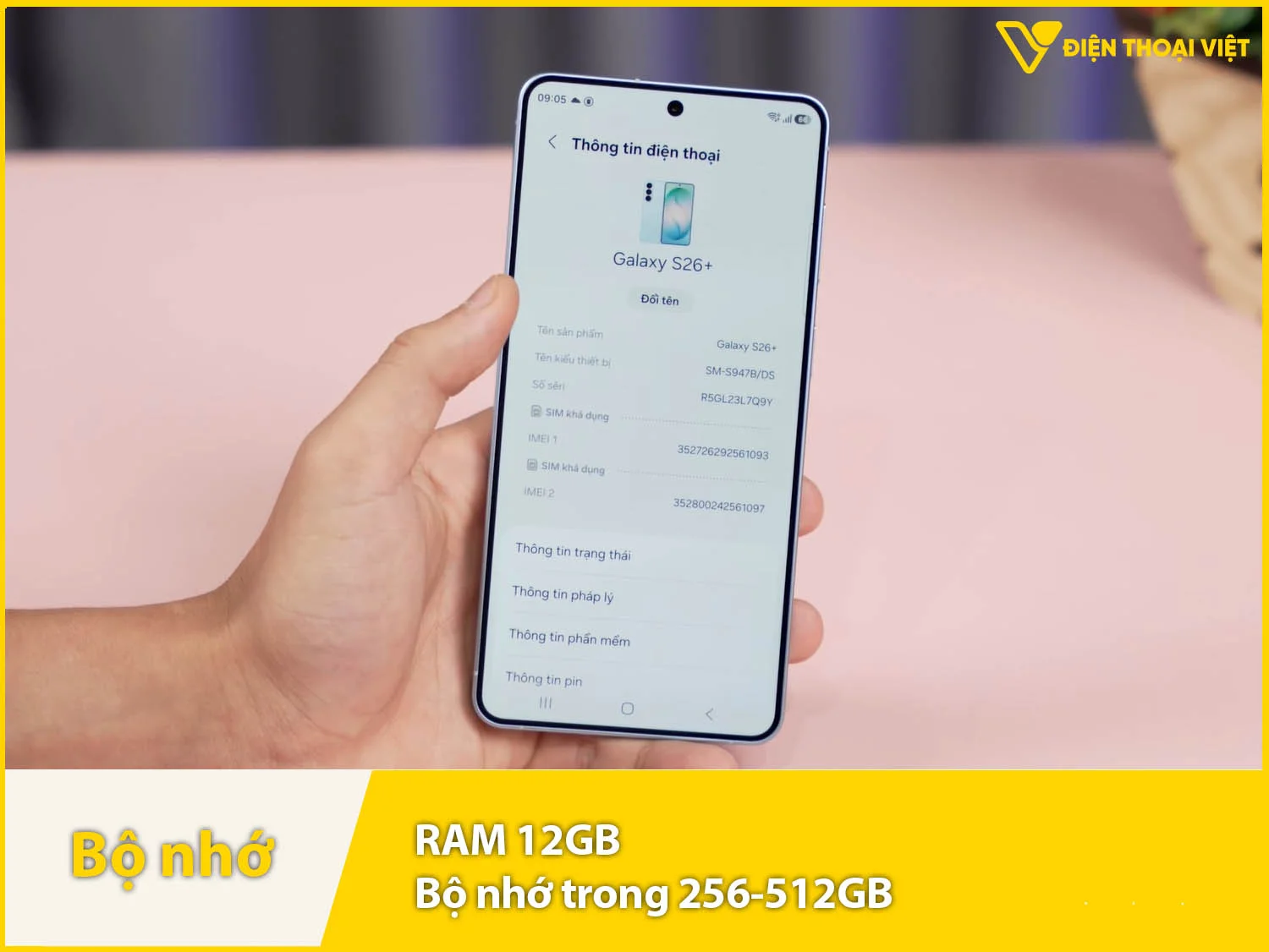 RAM 12GB & Bộ nhớ trong 256-512GB