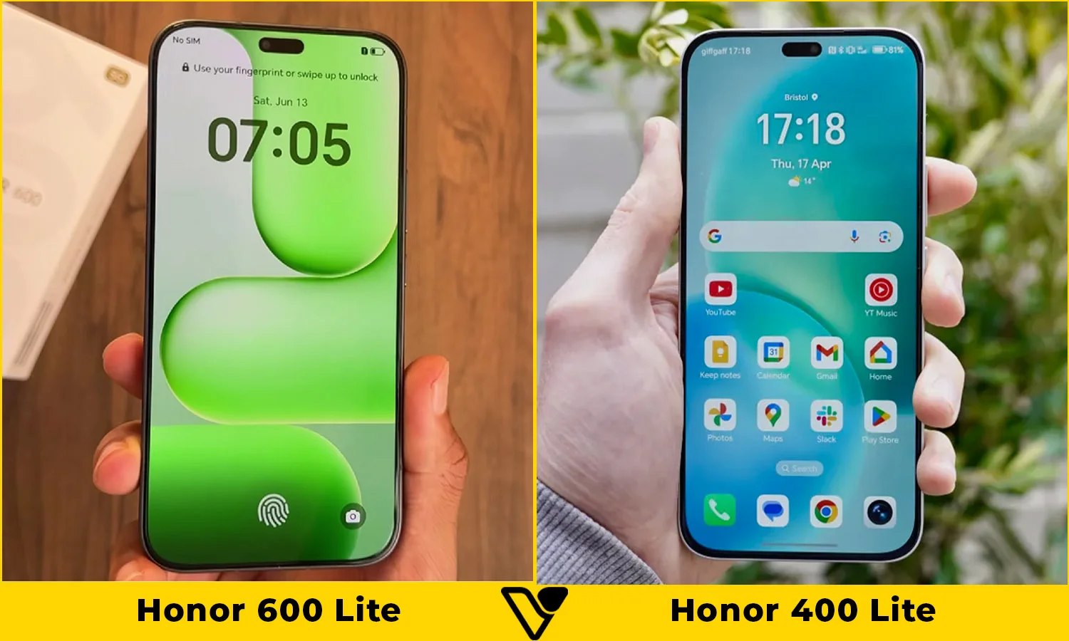 So sánh Honor 600 Lite vs Honor 400 Lite: Màn hình