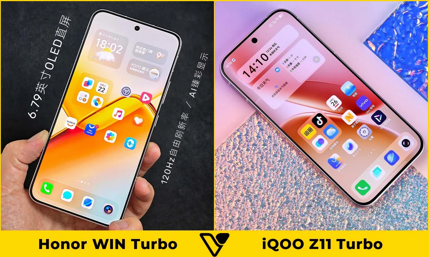 So sánh Honor WIN Turbo vs iQOO Z11 Turbo: Màn hình