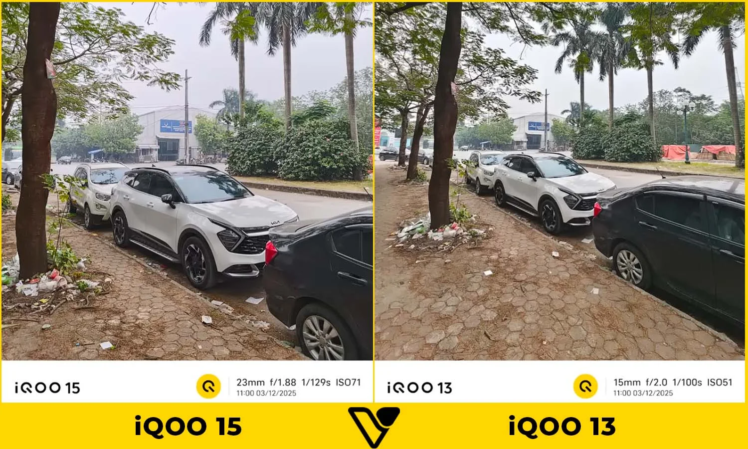 So sánh ảnh chụp iQOO 15 vs iQOO 13