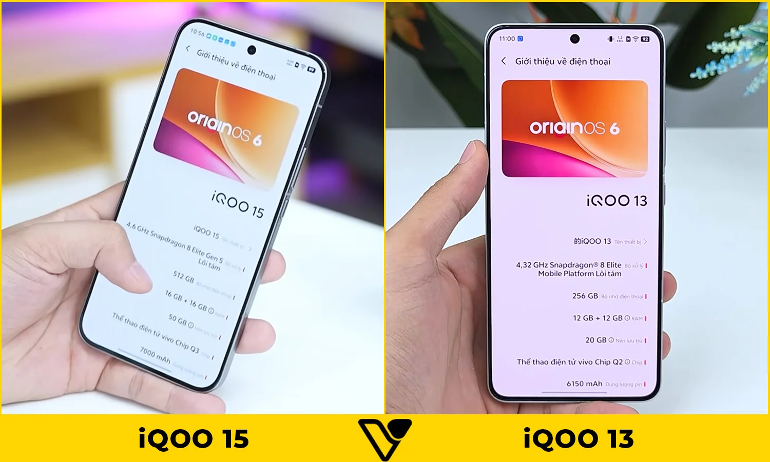 So sánh màn hình iQOO 15 vs iQOO 13