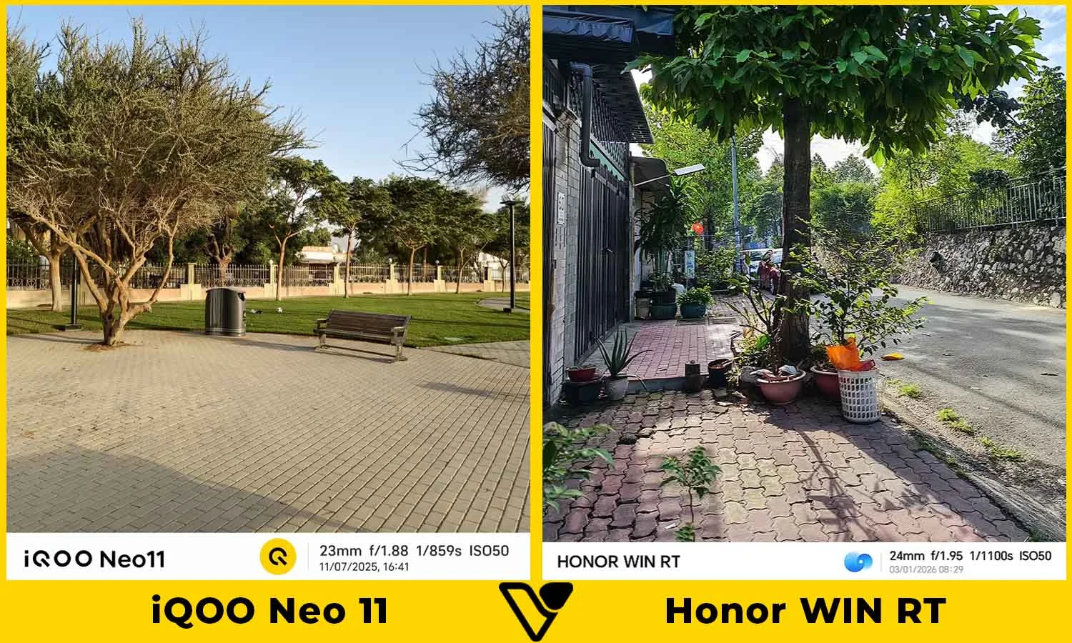 So sánh ảnh chụp thực tế iQOO Neo 11 vs Honor WIN RT