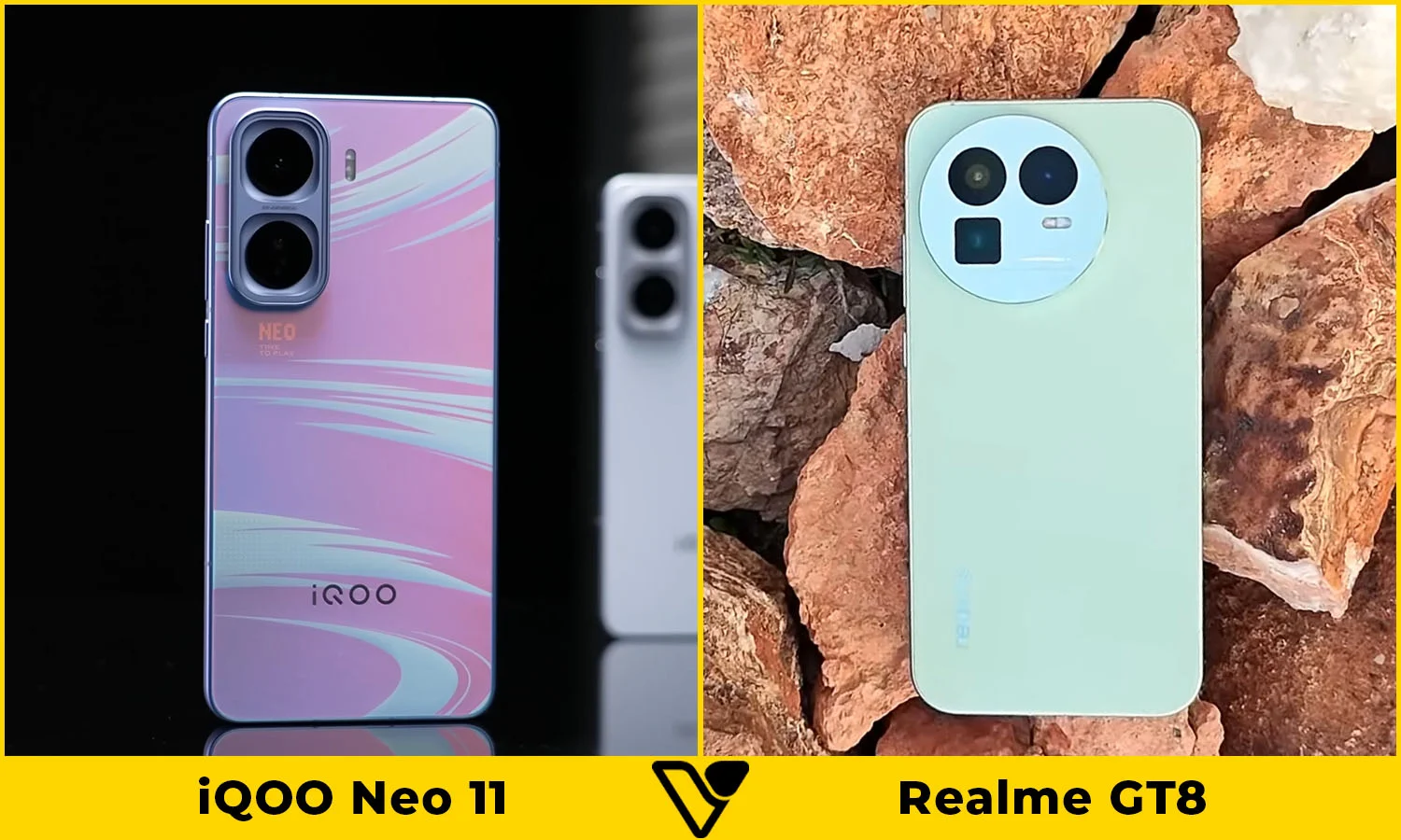 So sánh thiết kế giữa iQOO Neo 11 vs Realme GT8
