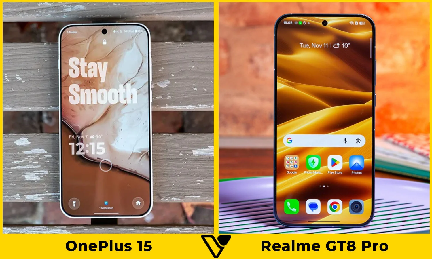 So sánh màn hình giữa OnePlus 15 và Realme GT8 Pro