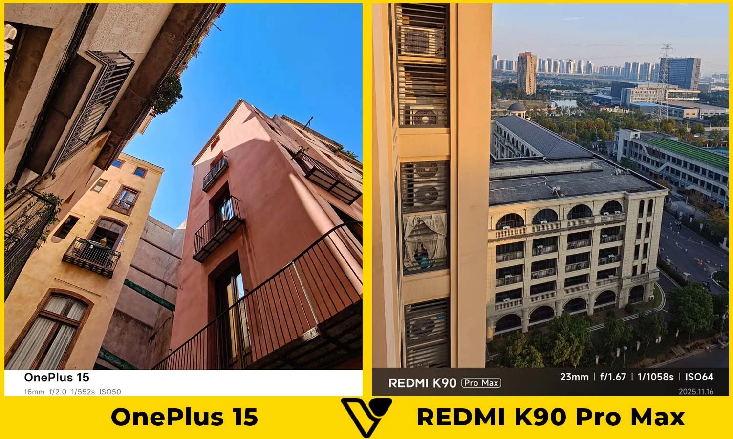 So sánh OnePlus 15 vs REDMI K90 Pro Max ảnh chụp thực tế