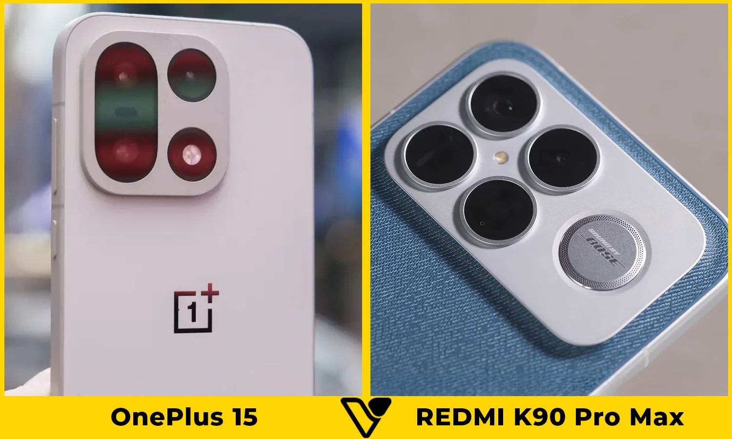 So sánh OnePlus 15 vs REDMI K90 Pro Max camera
