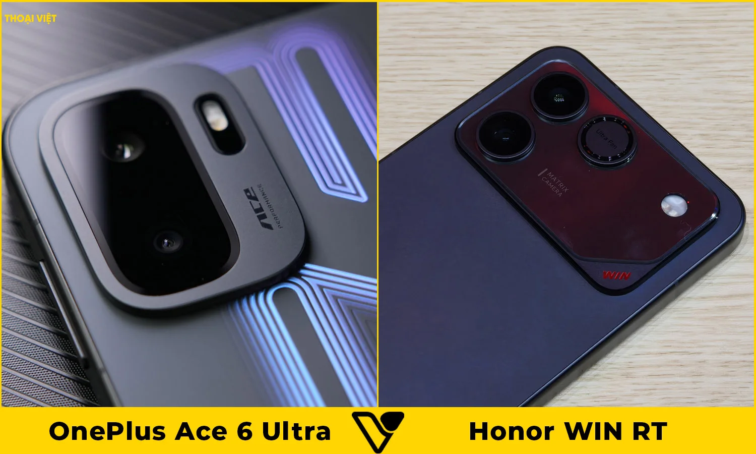 So sánh camera OnePlus Ace 6 Ultra vs Honor WIN RT