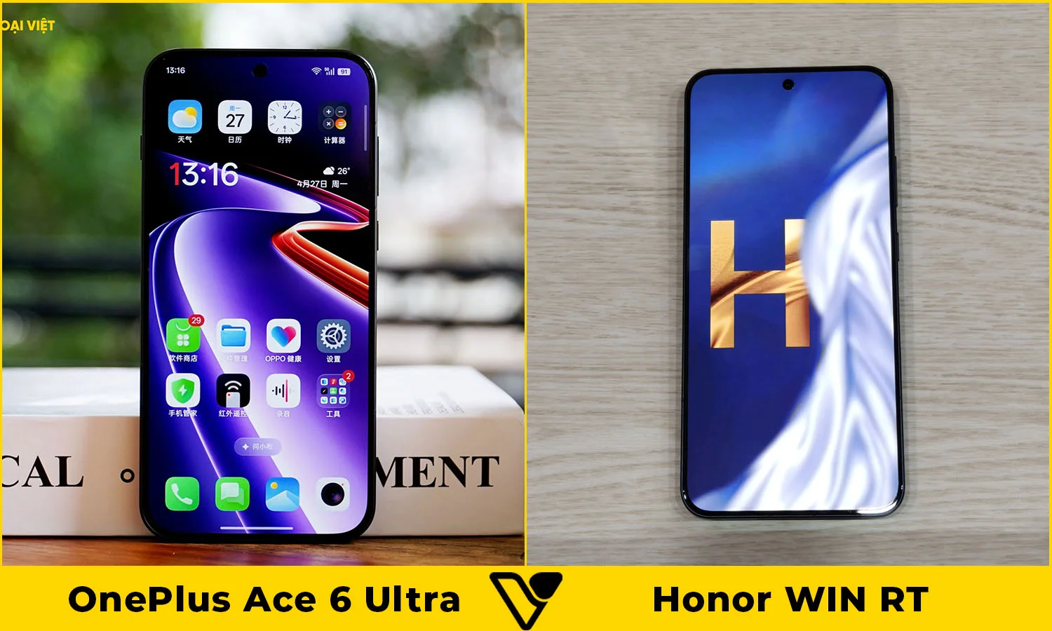 So sánh màn hình OnePlus Ace 6 Ultra vs Honor WIN RT