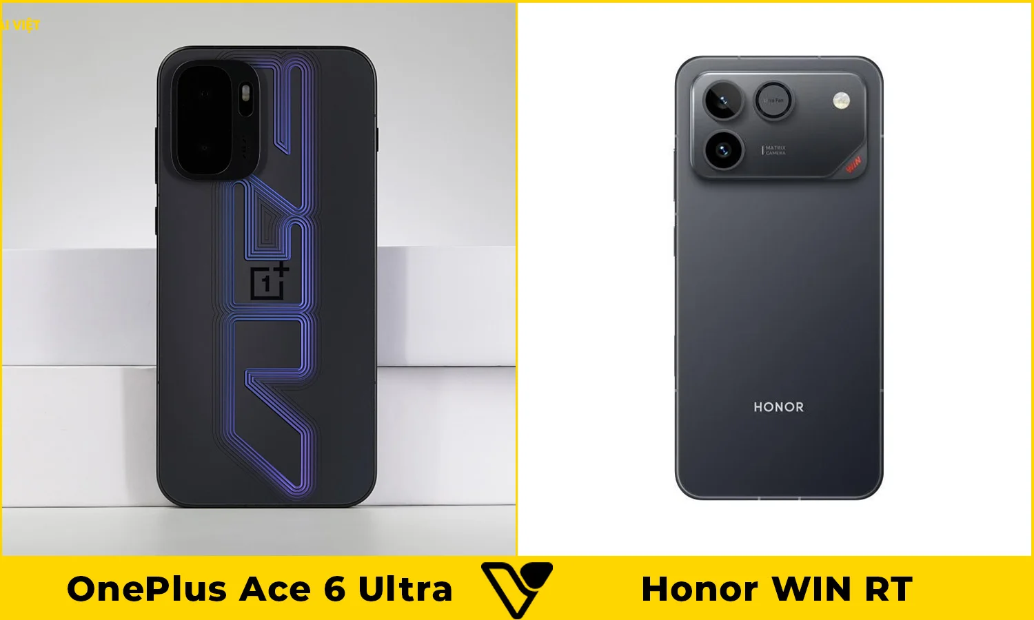 So sánh thiết kế OnePlus Ace 6 Ultra vs Honor WIN RT