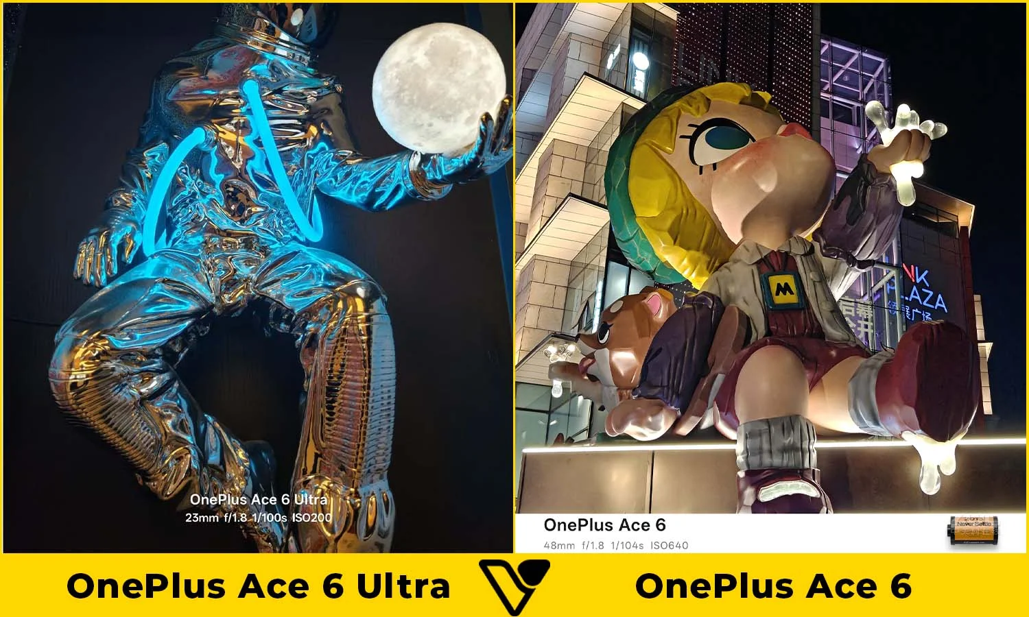 So sánh ảnh chụp ban đêm OnePlus Ace 6 Ultra vs OnePlus Ace 6