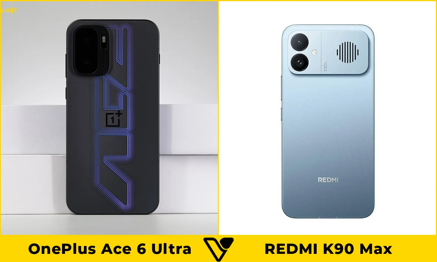 So sánh thiết kế OnePlus Ace 6 Ultra vs REDMI K90 Max
