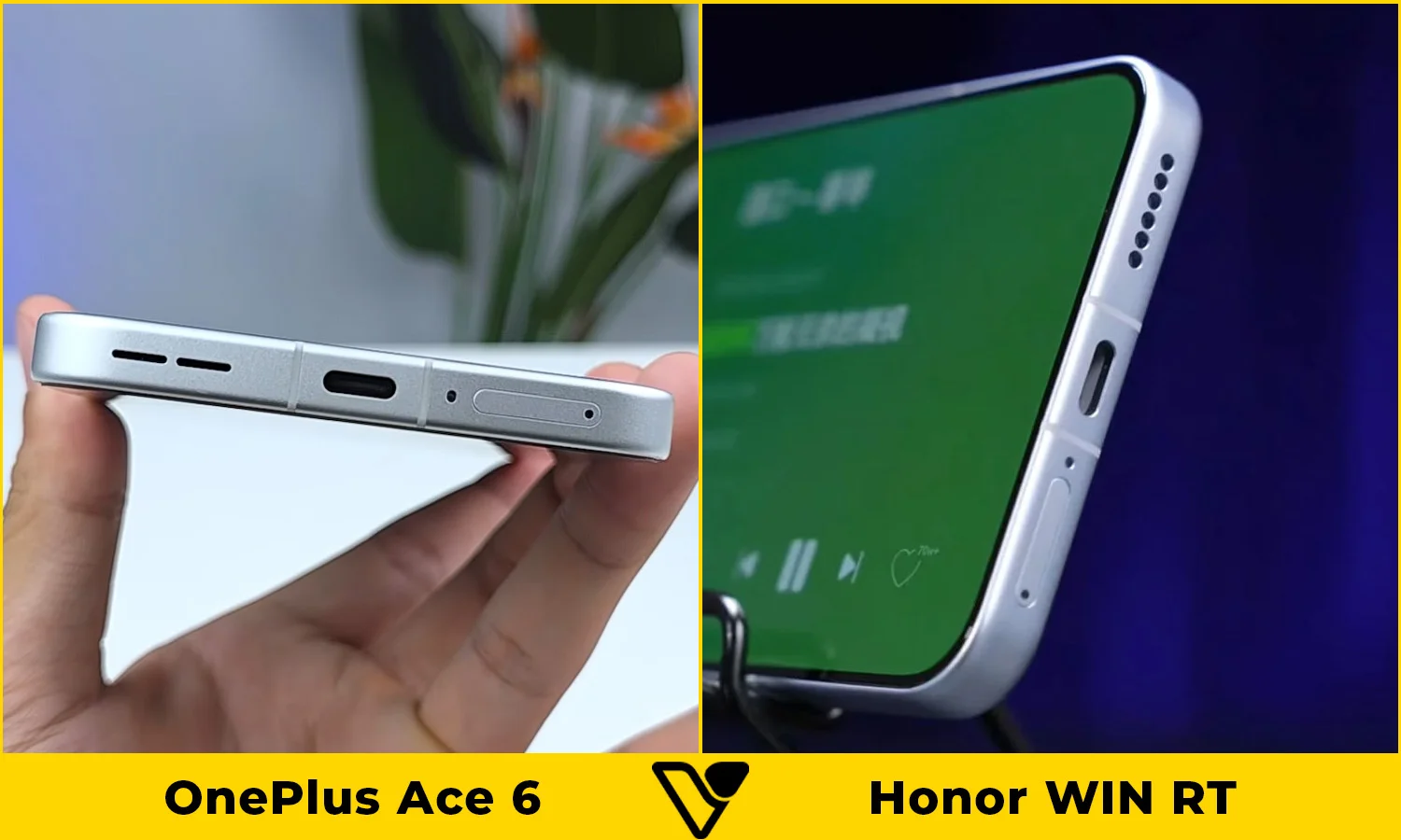 So sánh pin và sạc OnePlus Ace 6 vs Honor WIN RT