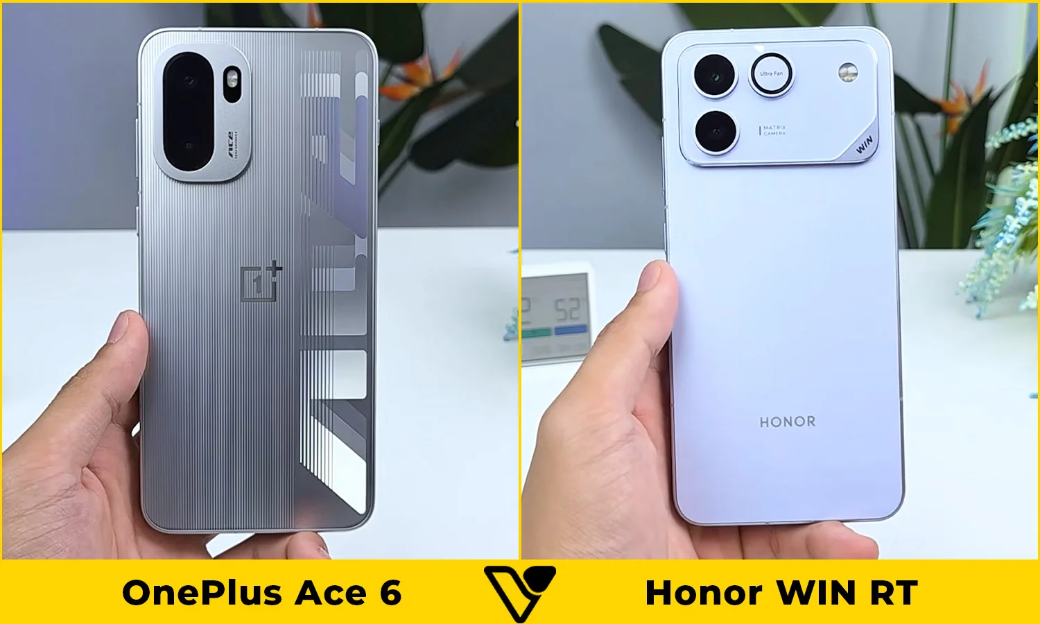 So sánh thiết kế OnePlus Ace 6 vs Honor WIN RT