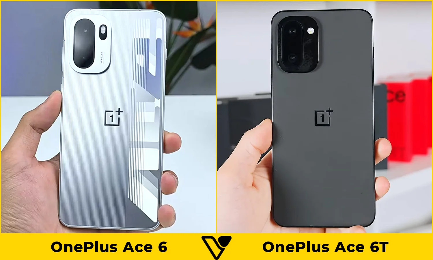 So sánh thiết kế OnePlus Ace 6 vs OnePlus Ace 6T