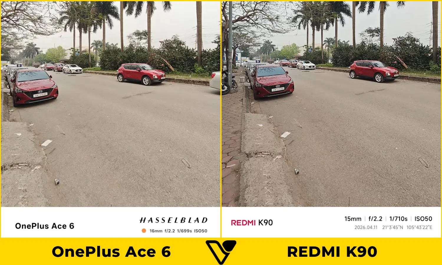 So sánh ảnh chụp thực tế OnePlus Ace 6 vs REDMI K90
