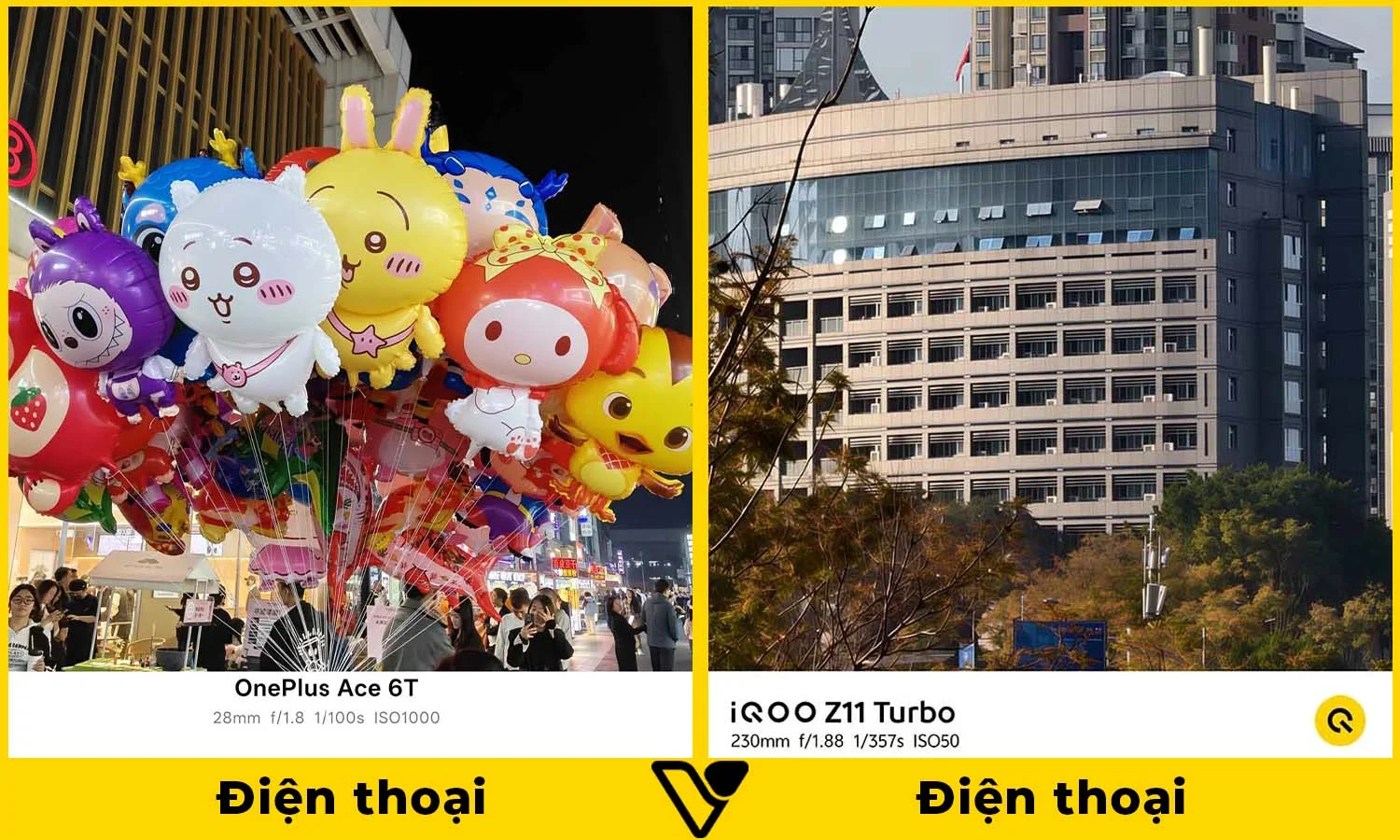Chất lượng ảnh chụp thực tế trên OnePlus Ace 6T và iQOO Z11 Turbo